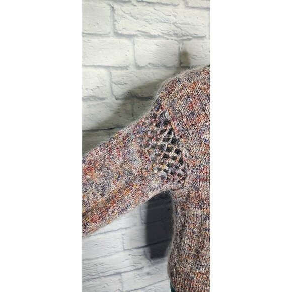 ROOTS Womens Pullover Sweater Multicolor Wool Blend Space Dye Long Sleeve Knit S - Picture 4 of 8